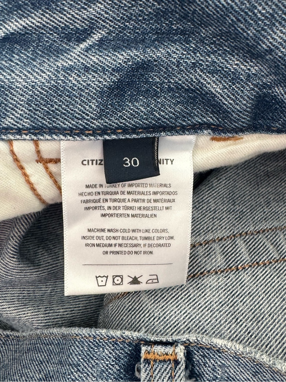 Citizens Of Humanity Beverly Trouser Wide-Leg Jeans in Medium Blue Wash Size 30 - Picture 8 of 9